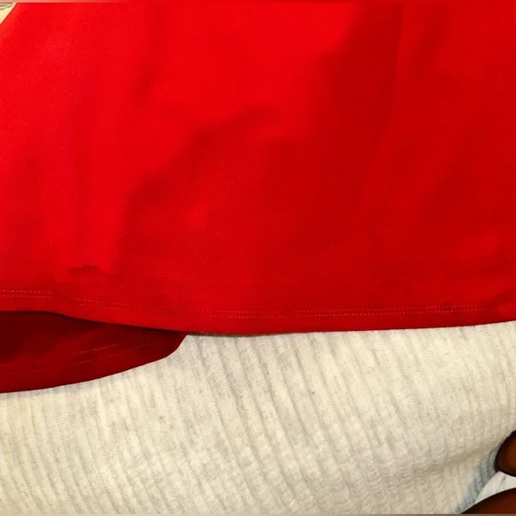 Lulu's Red Kiss Me Again Formal Maxi Gown with Asymmetric Ruffles & Slit - Picture 8 of 8